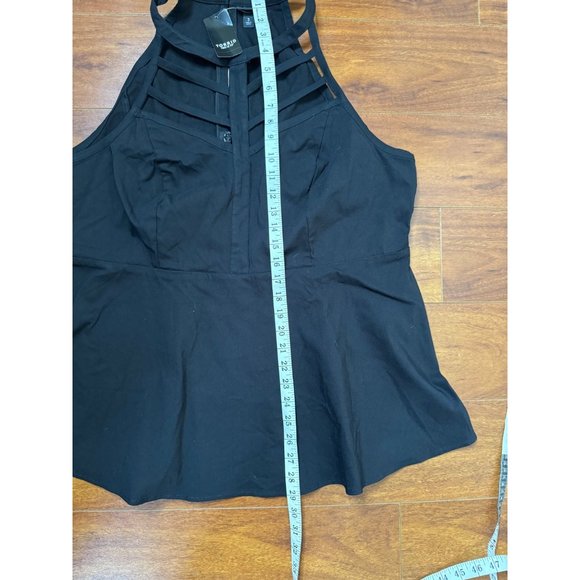 NEW TORRID Caged High Neck Sleeveless Peplum Top Black Womens Size 3X - Picture 11 of 14